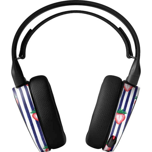 Bouffants and Broken Hearts Strawberries and Stripes SteelSeries Arctis 3 Skin